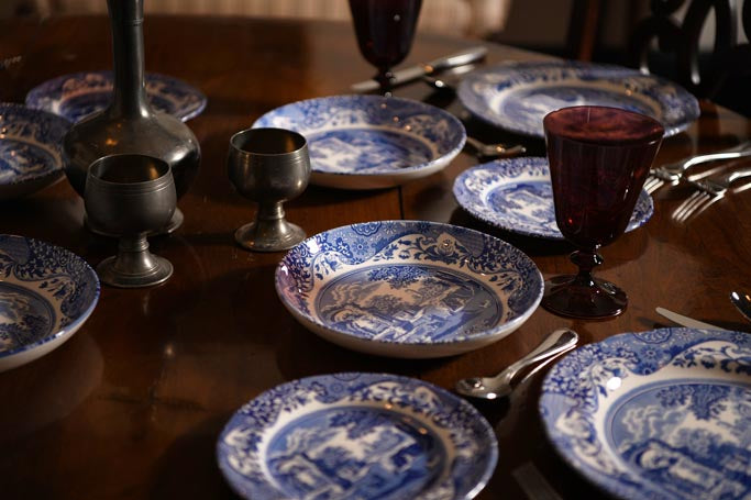 Spode Blue Italian 12 Piece Dinner Set