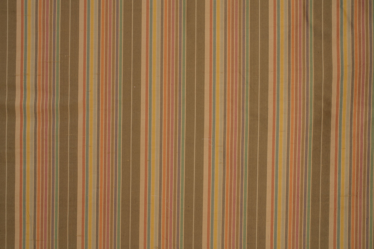 Multicolored Stripe Silk