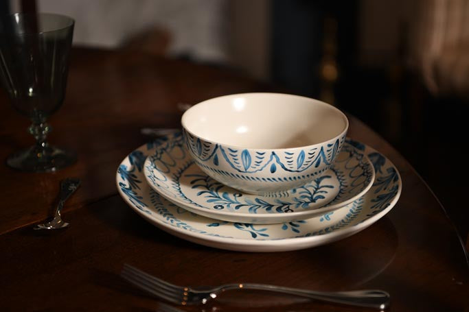 Delft Style 12 Piece Dinner Set