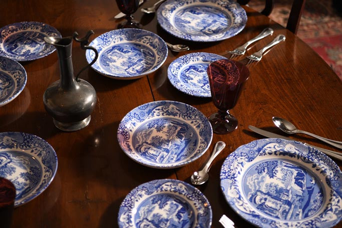 Spode Blue Italian 12 Piece Dinner Set