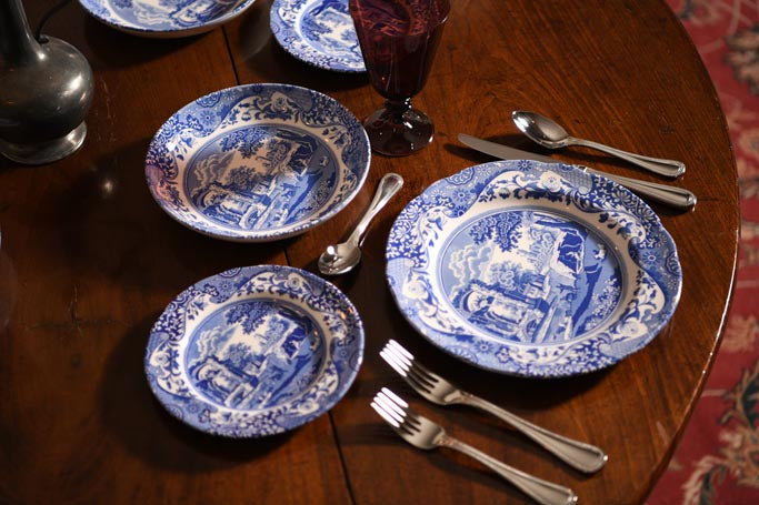 Spode Blue Italian 12 Piece Dinner Set