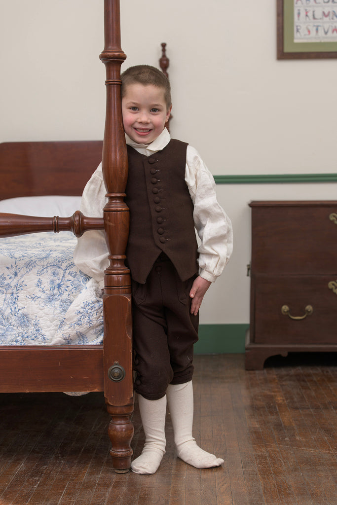 Boys Waistcoats | Brown Wool