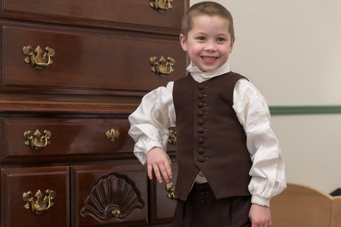 Boys Waistcoats | Brown Wool