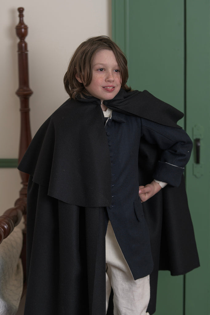 Boys Wool Frock Coat | Navy