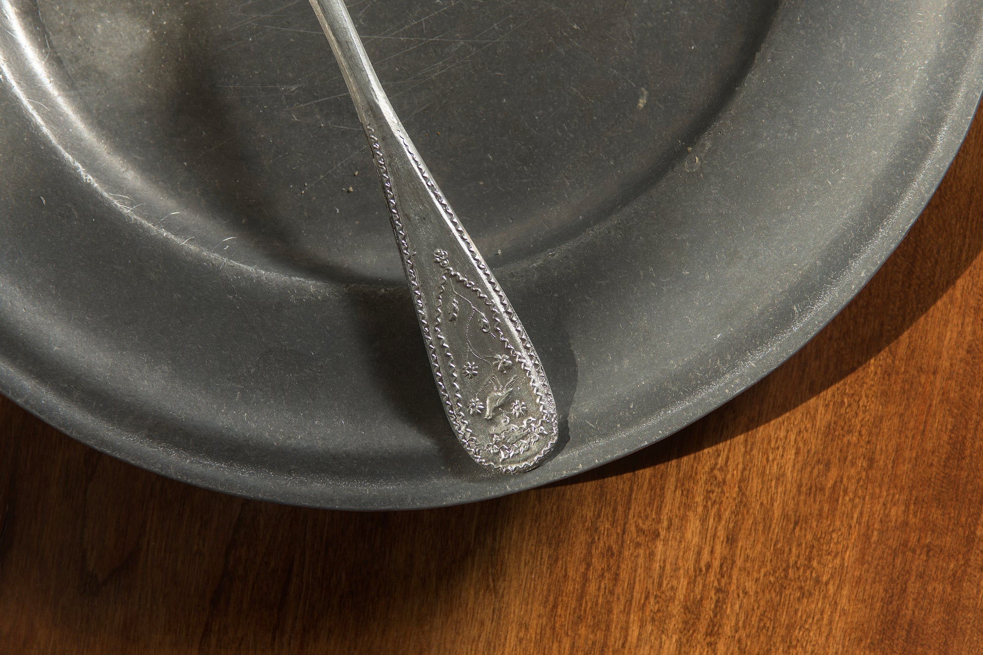 Bird's Nest Pewter Spoon