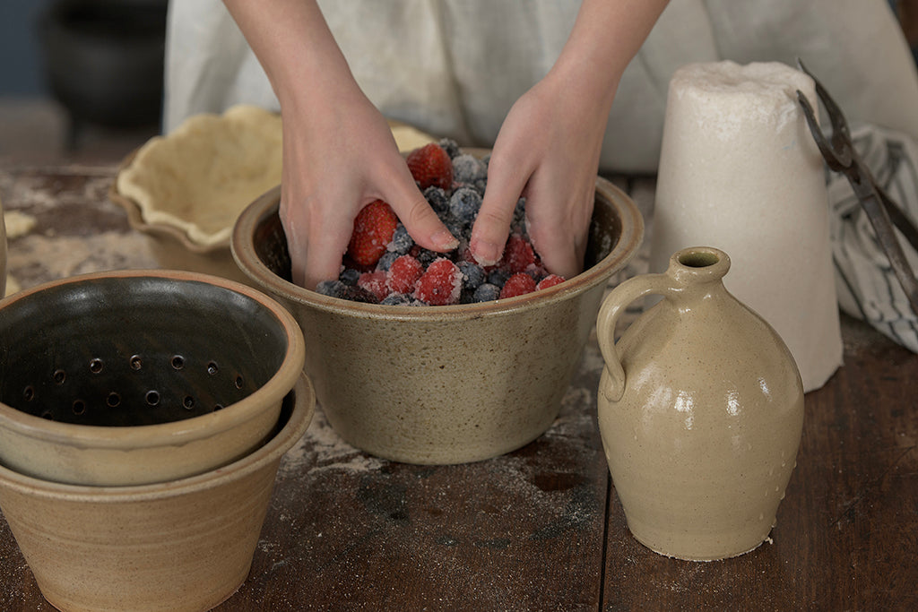 Salt Glazed Mixing Bowls | 2 Quarts