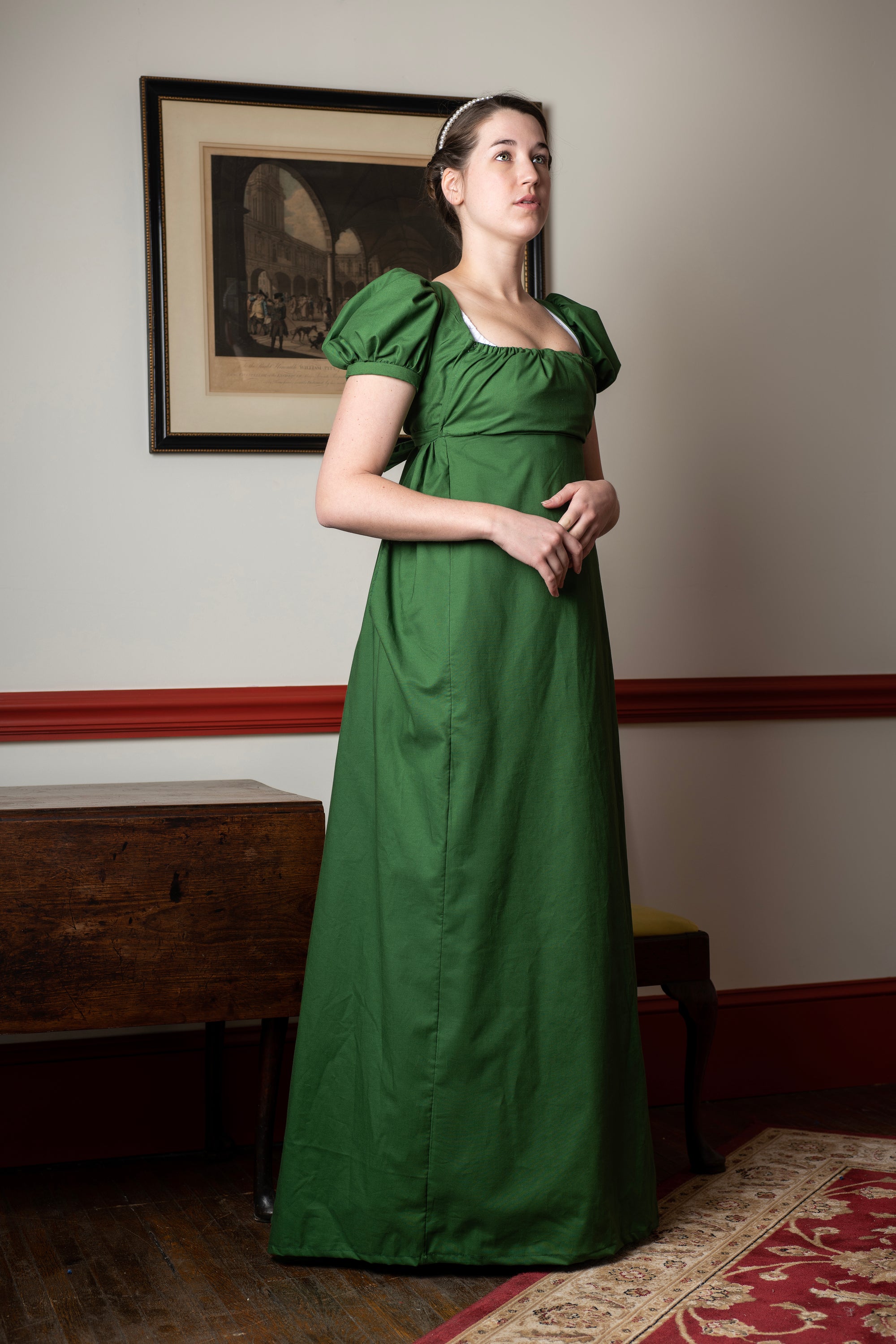 Emerald Green Short Sleeve | Regency Gown