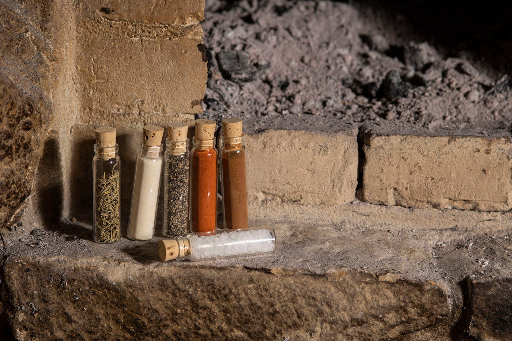 Travel Spike Kit from Samson Historical - Black Pepper, Rosemary, Cayenne, Cinnamon, Garlic Powder, Sea Salt